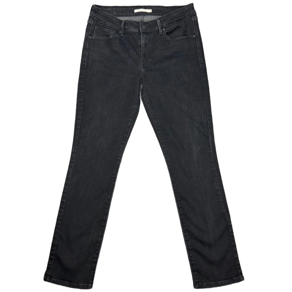 Levi's Women's Size 8 W31 L28.5 Black Denim Jeans Mid Rise Skinny Classic Slim